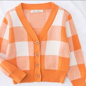 Campure knitted plaid cardigan